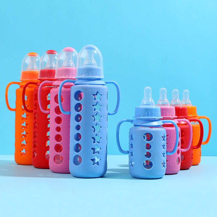 Baby Feeding Glass Bottle BPA Free in 3 Sizes