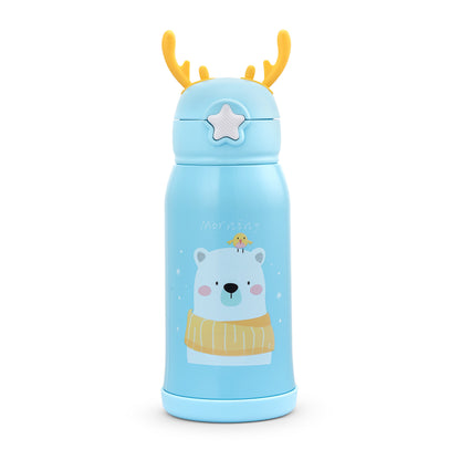 304 Stainless Steel Sipper Bottle with Straw, Cup & Lid